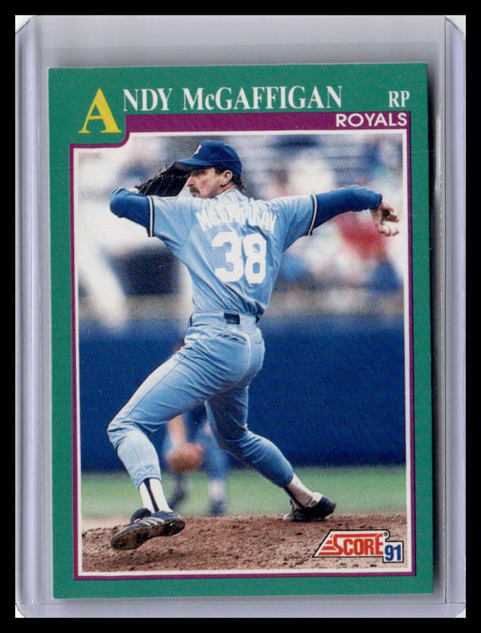 1991 Score Andy McGaffigan Teal Border #619