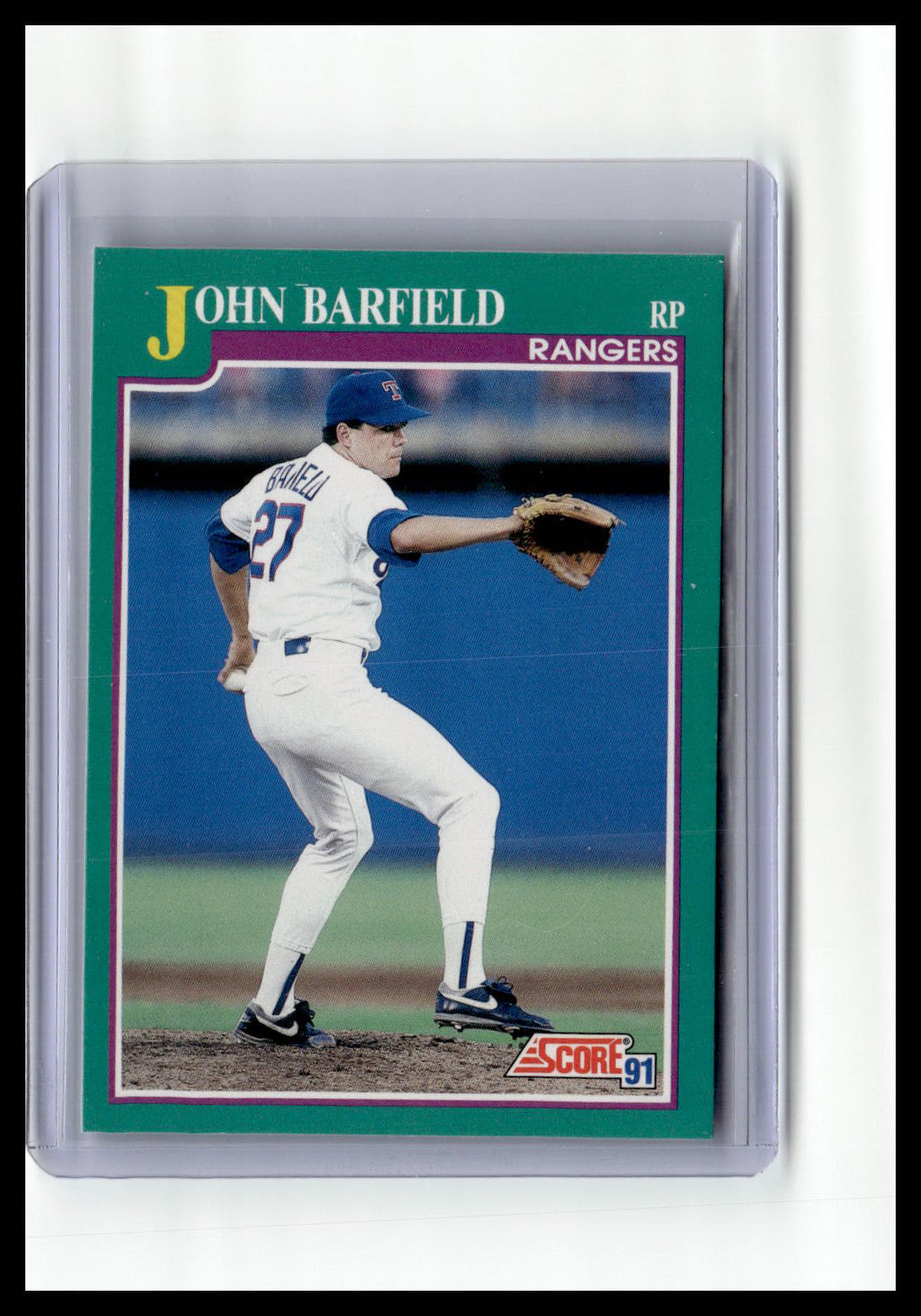 1991 Score John Barfield Teal Border #573