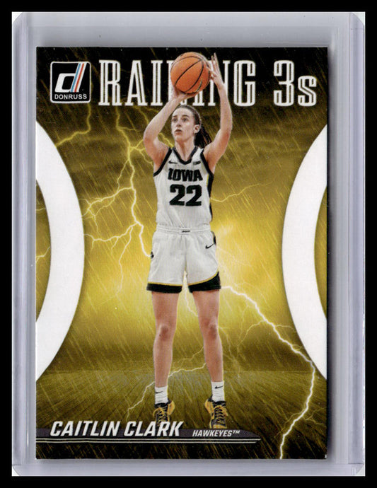 2024 Donruss Caitlin Clark Collection - Caitlin Clark Raining 3s #R1