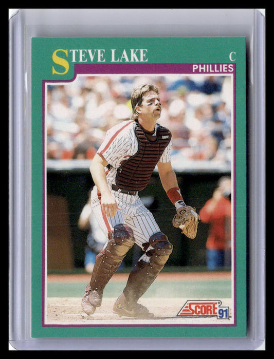 1991 Score Steve Lake Teal Border #572