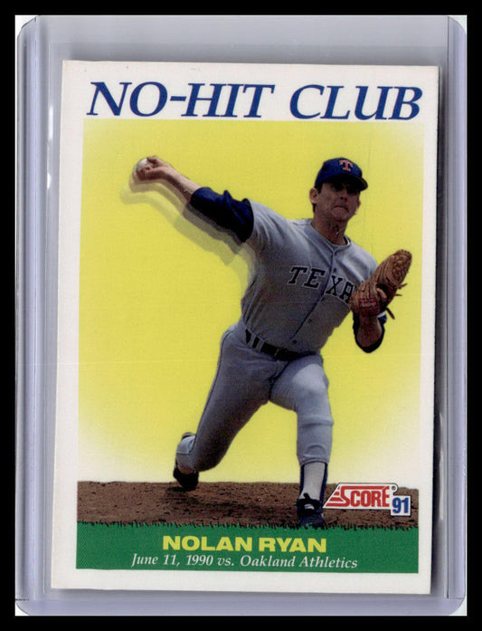 1991 Score Nolan Ryan No-Hit Club #701