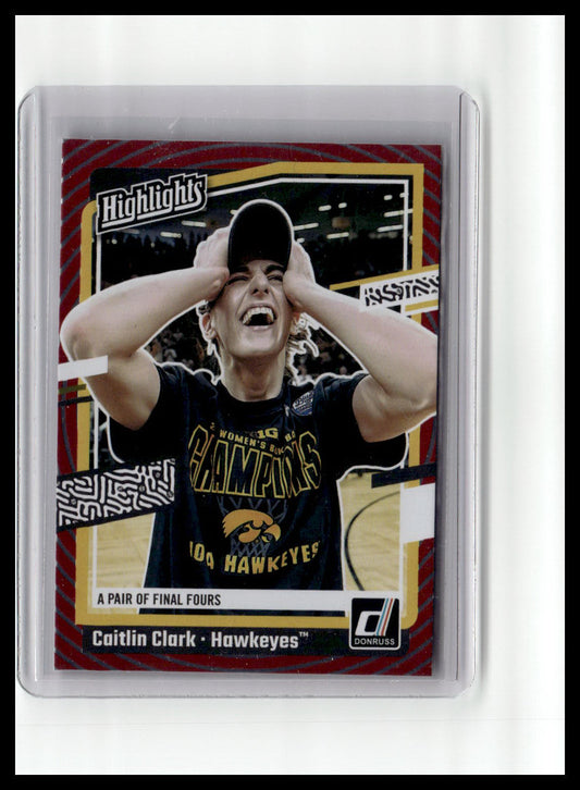 2024 Donruss Caitlin Clark Collection - Caitlin Clark Highlights Red Target Foil #H8