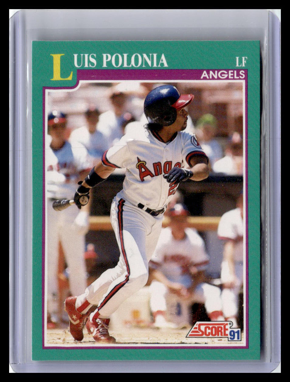 1991 Score Luis Polonia Teal Border #587