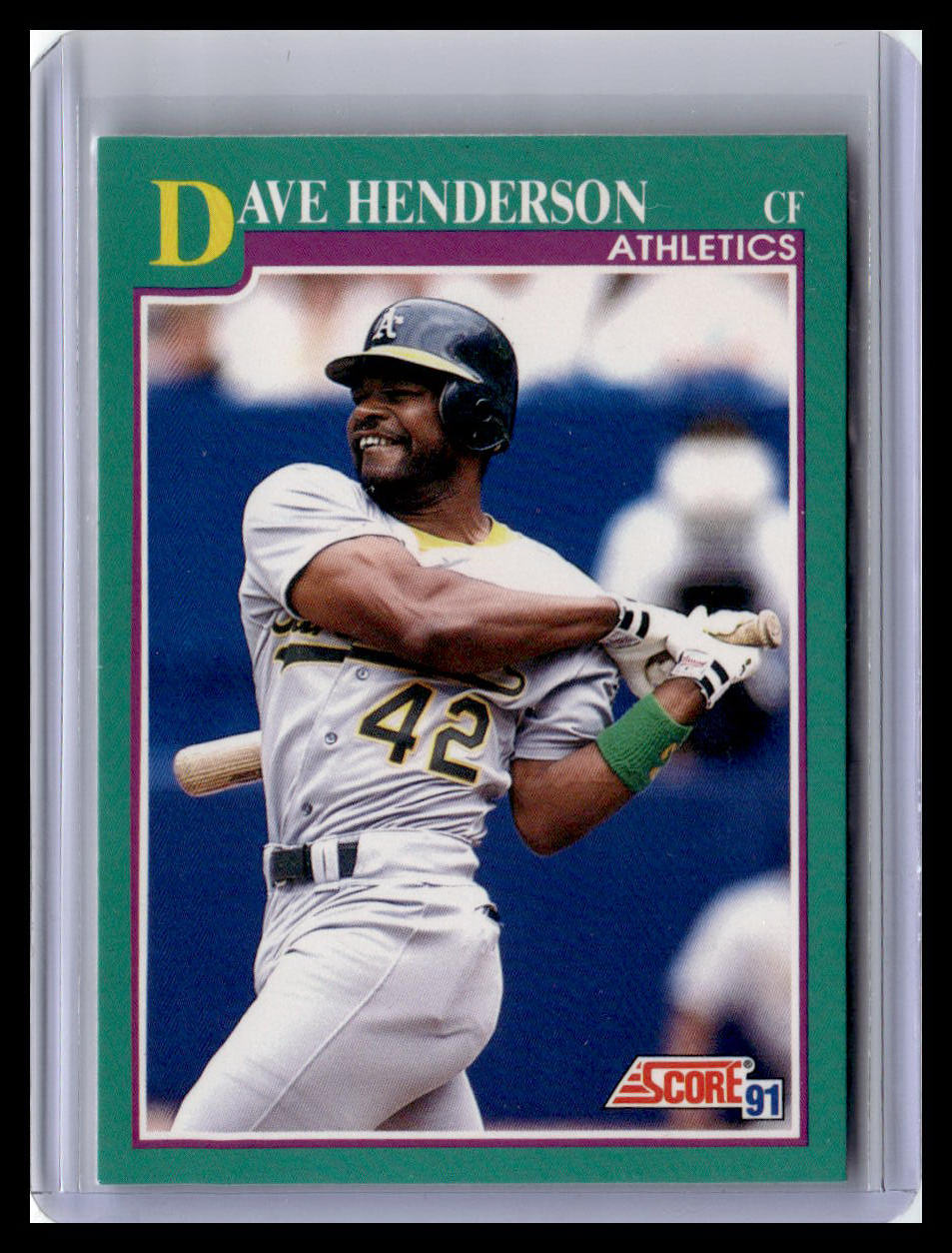 1991 Score Dave Henderson Teal Border #644
