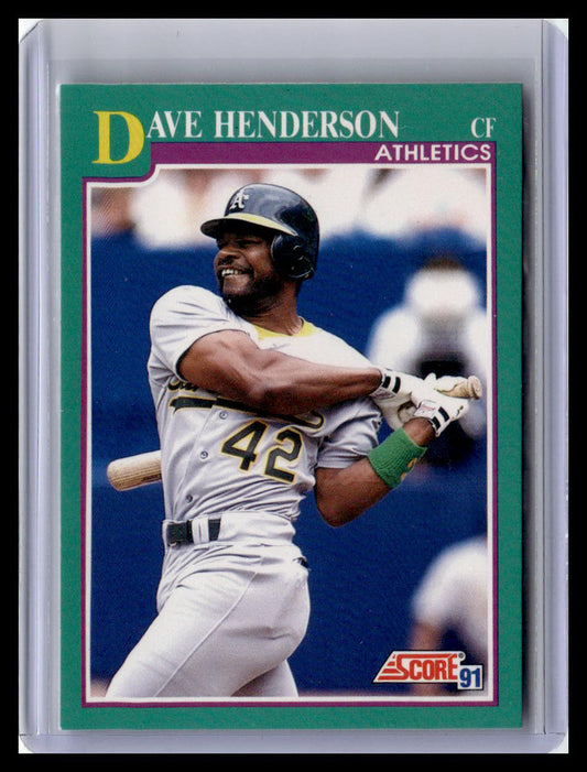 1991 Score Dave Henderson Teal Border #644