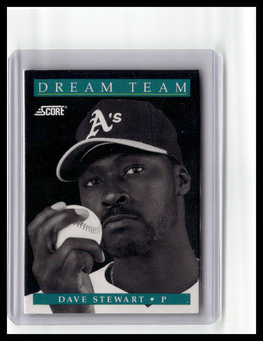 Baseball trading card of Dave Stewart with 'Dream Team' branding