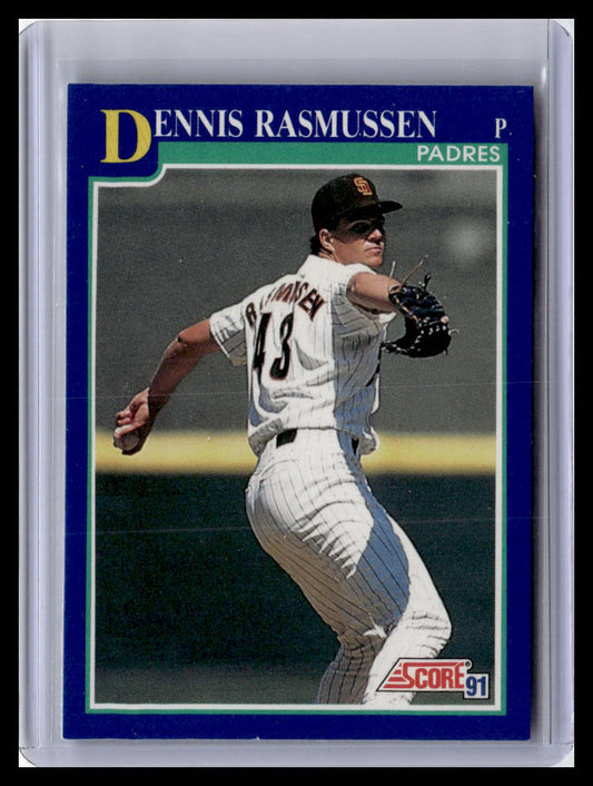 1991 Score Dennis Rasmussen Blue Border #457