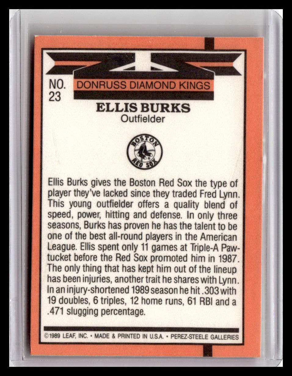 1990 Donruss Ellis Burks Diamond Kings #23