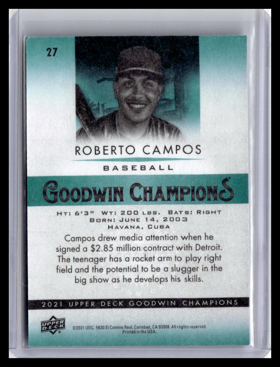 2021 Goodwin Champions Roberto Campos #27