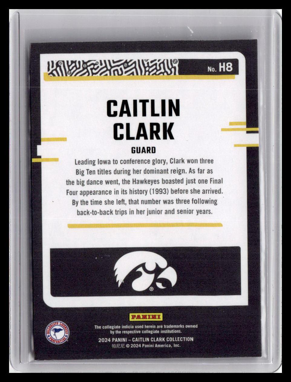 2024 Donruss Caitlin Clark Collection - Caitlin Clark Highlights Red Target Foil #H8