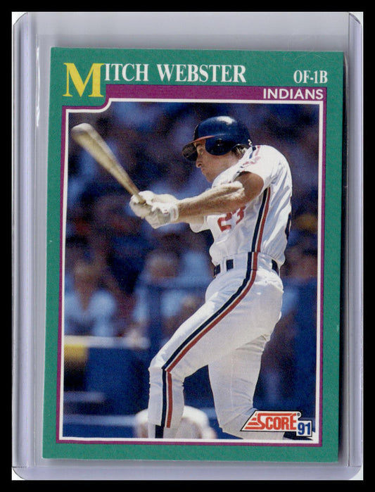 1991 Score Mitch Webster Teal Border #594