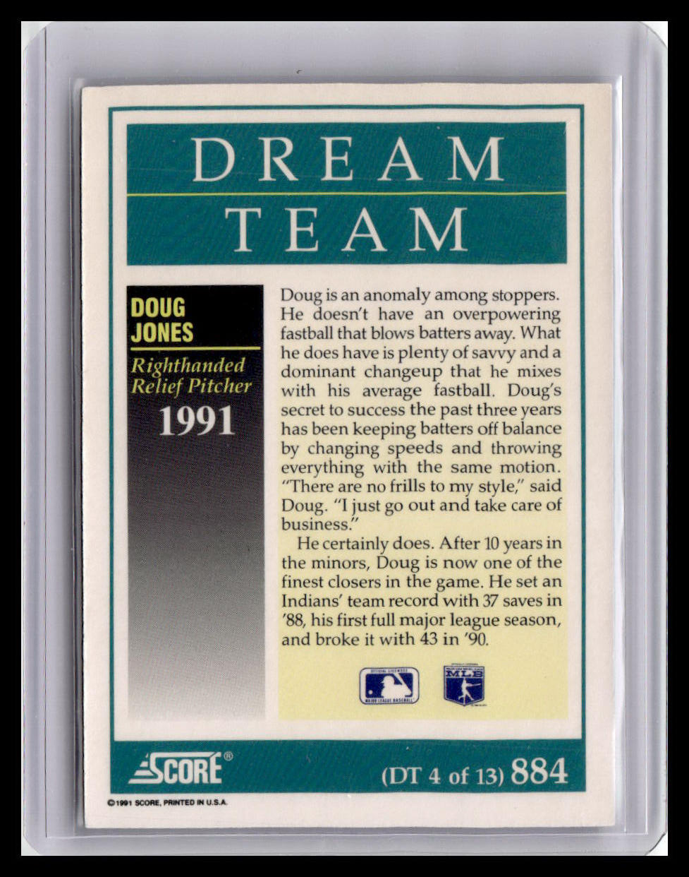 1991 Score Doug Jones Dream Team #884 (DT 4 of 13)