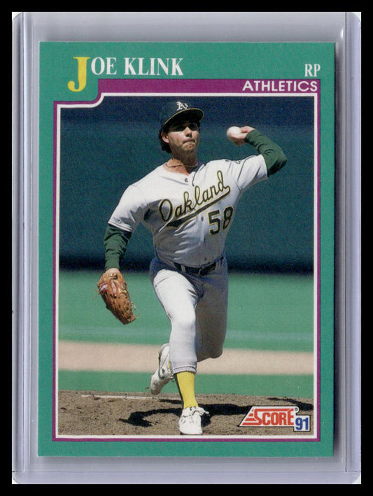 1991 Score Joe Klink Teal Border #588