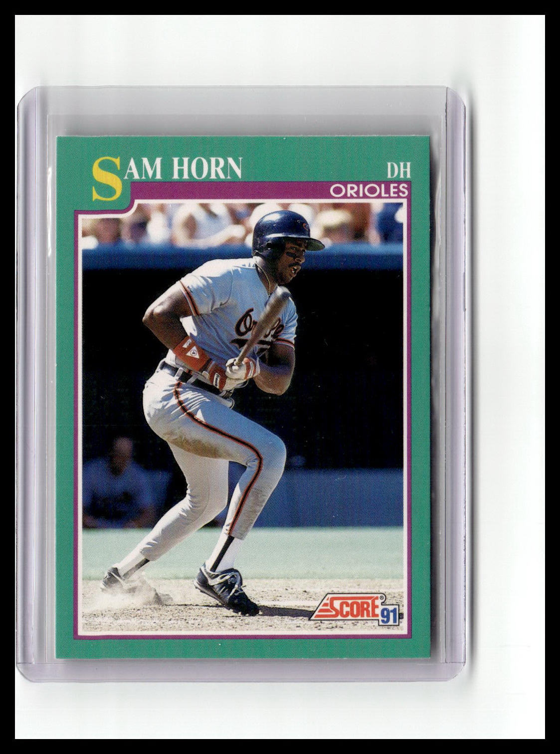 1991 Score Sam Horn Teal Border #605