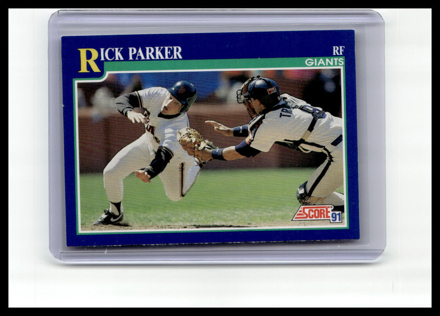 1991 Score Rick Parker Blue Border #58