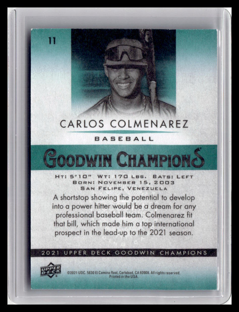 2021 Goodwin Champions Carlos Colmenarez #11