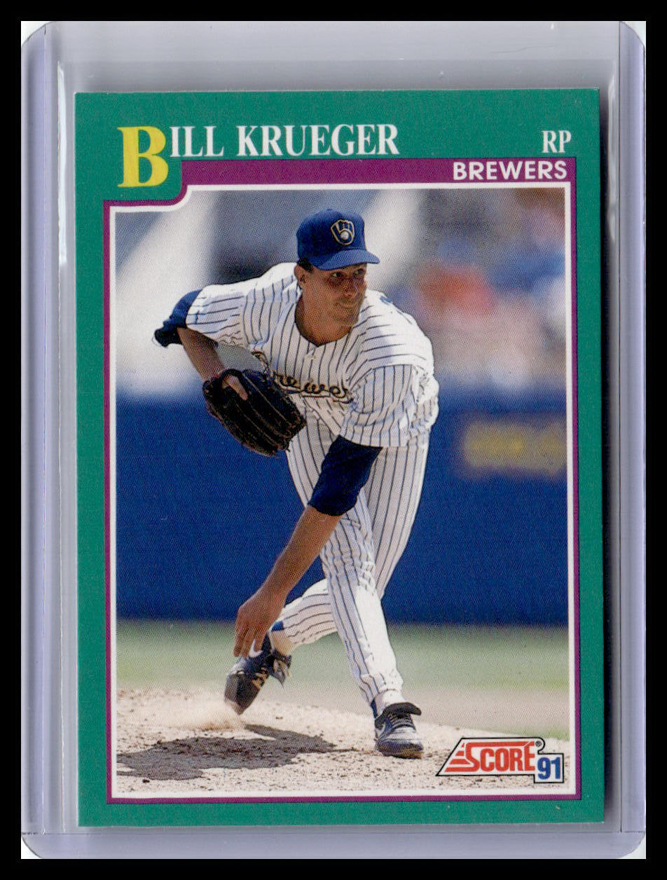 1991 Score Bill Krueger Teal Border #598