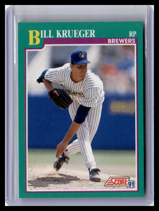 1991 Score Bill Krueger Teal Border #598