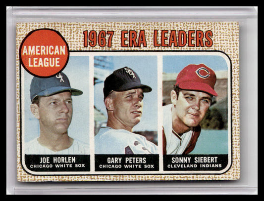 1968 Topps - 1967 ERA Leaders Joe Horlen/Gary Peters/Sonny Siebert #8