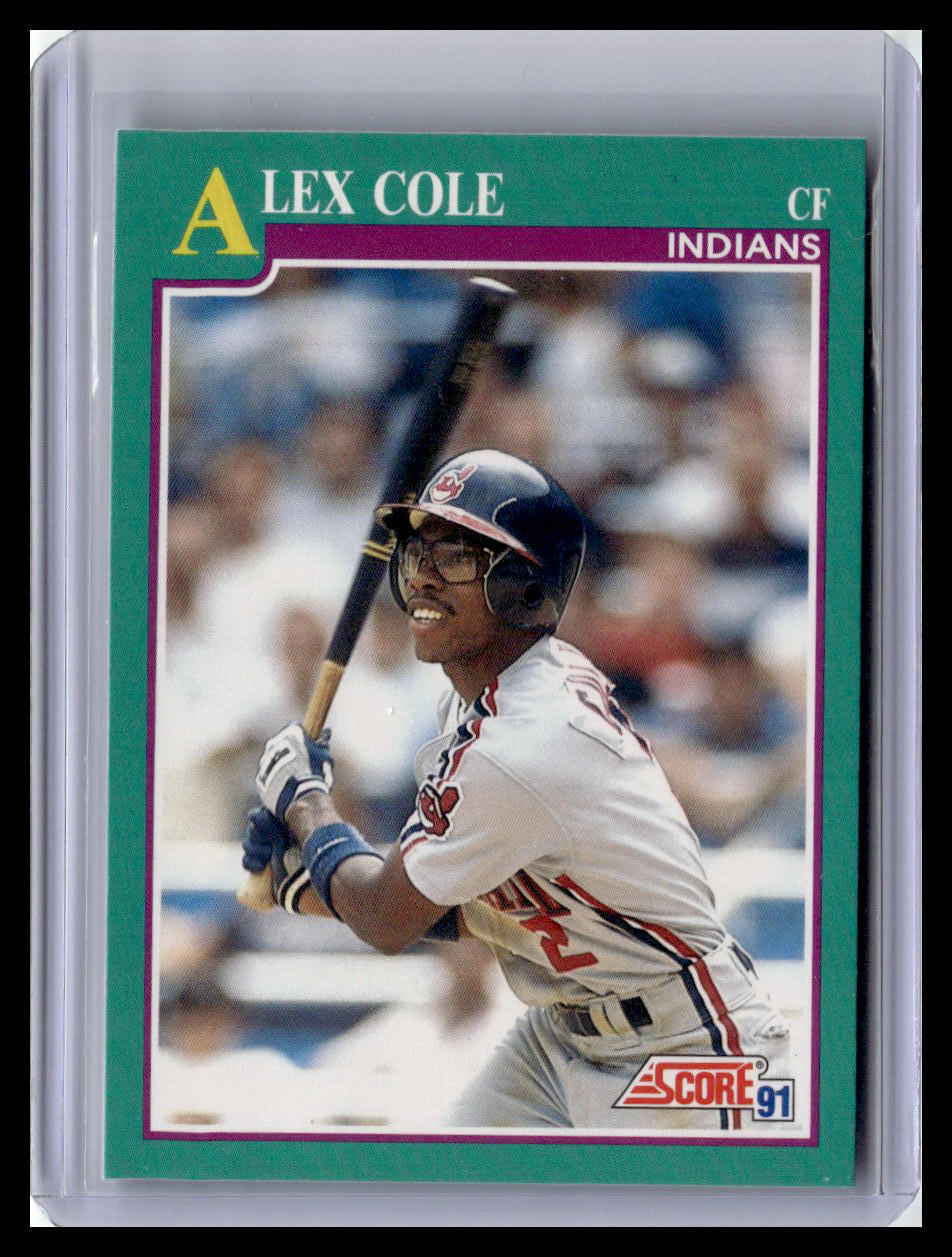 1991 Score Alex Cole Teal Border #555
