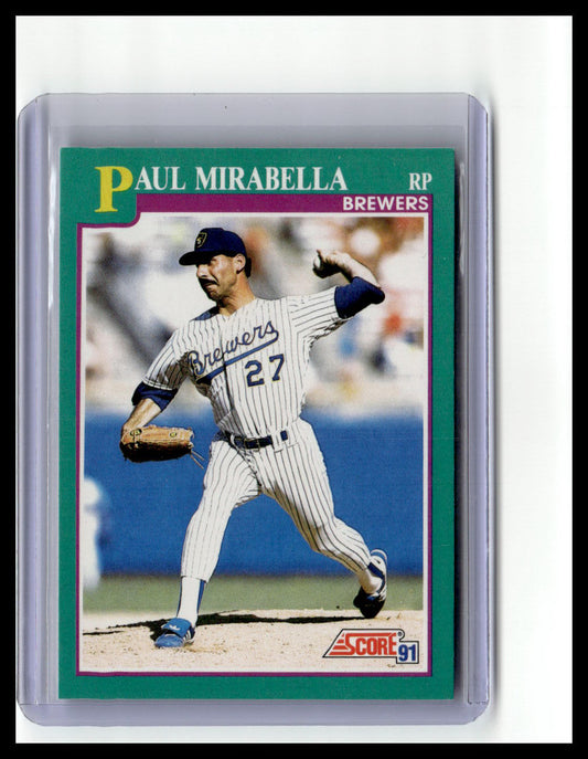 1991 Score Paul Mirabella Teal Border #558