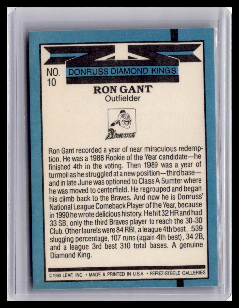 1991 Donruss Ron Grant Diamond Kings #10
