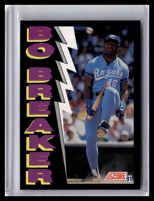 Baseball trading card featuring a player in a blue uniform with 'Royals' on the jersey, holding a bat.