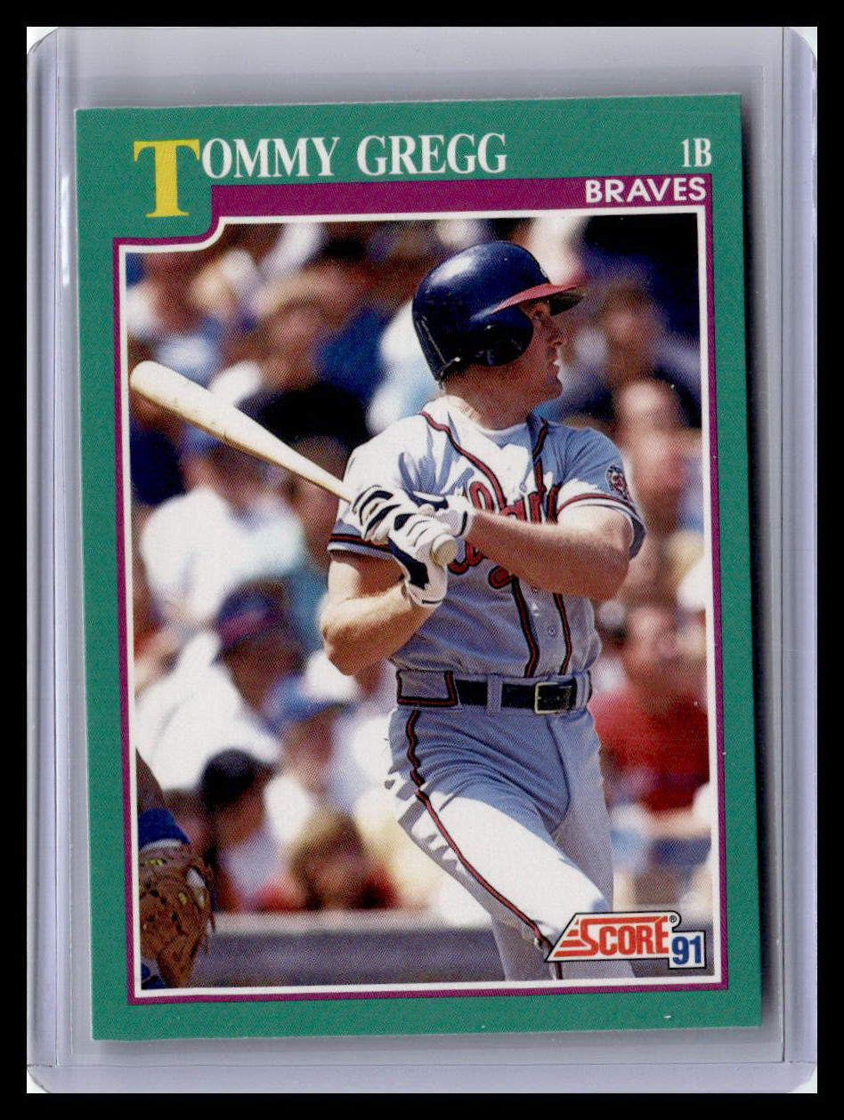 1991 Score Tommy Gregg Teal Border #606
