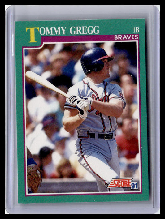 1991 Score Tommy Gregg Teal Border #606