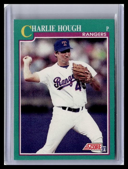 1991 Score Charlie Hough Teal Border #141