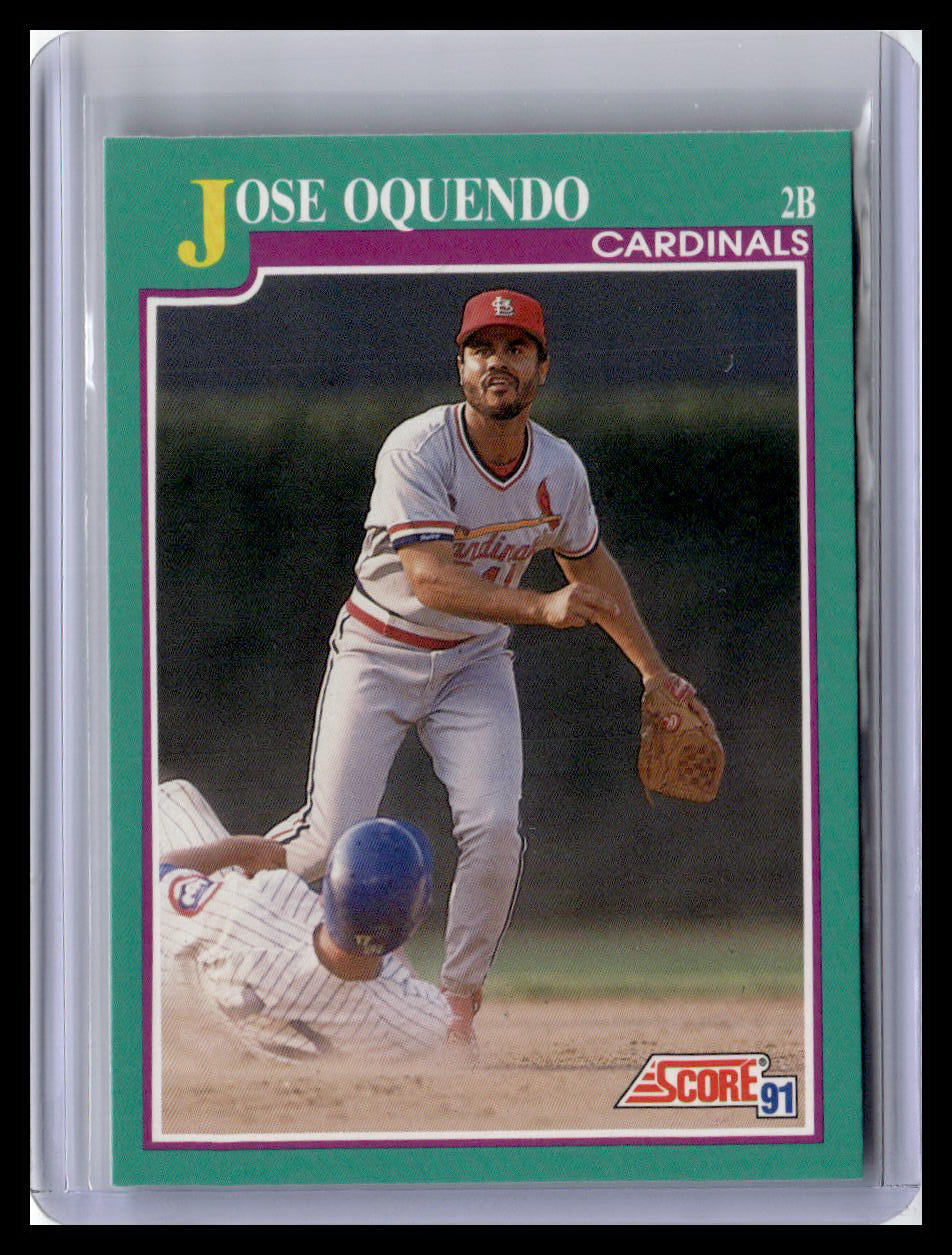 1991 Score Jose Oquendo Teal Border #622
