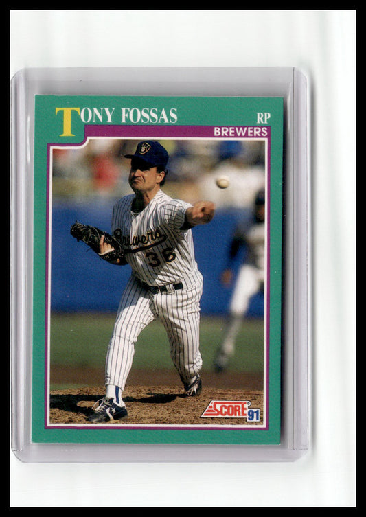 1991 Score Tony Fossas Teal Border #634