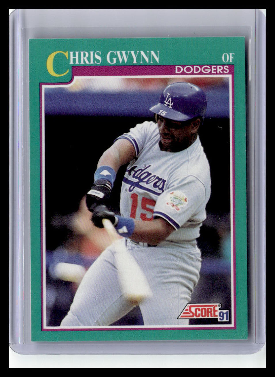 1991 Score Chris Gwynn Teal Border #178