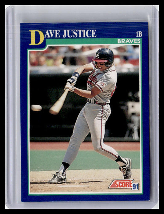 1991 Score Dave Justice Blue Border #55
