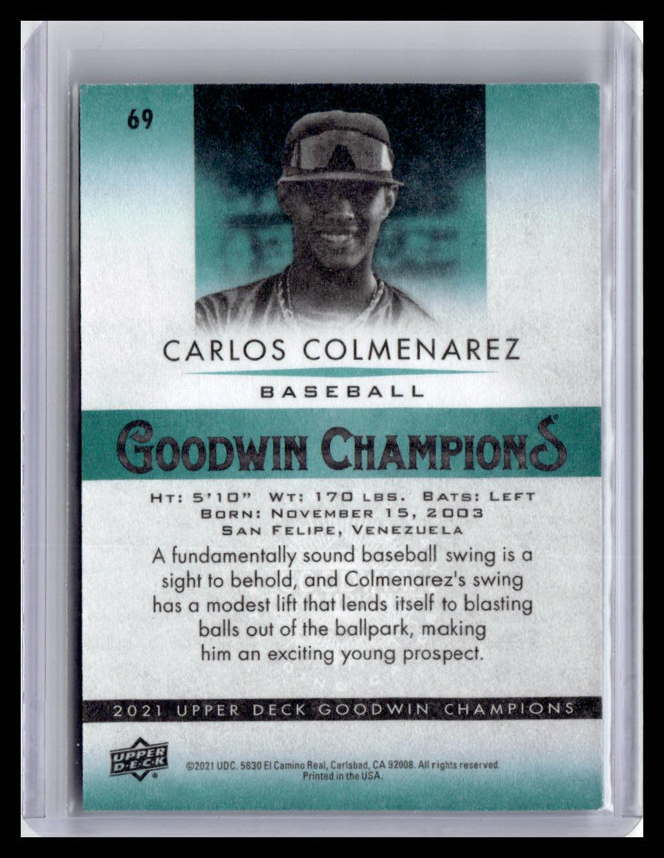 2021 Goodwin Champions Carlos Colmenarez #69