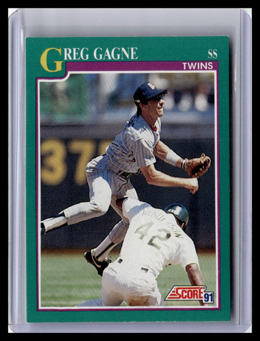 1991 Score Greg Gagne Teal Border #211