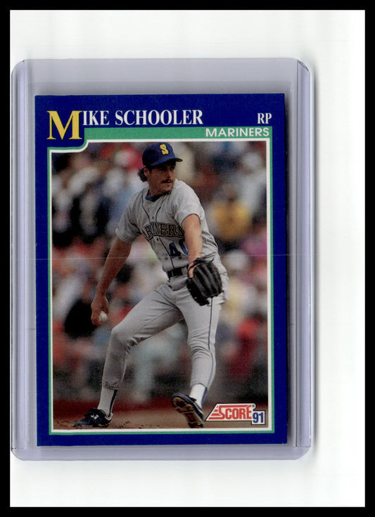 1991 Score Mike Schooler Blue Border #489