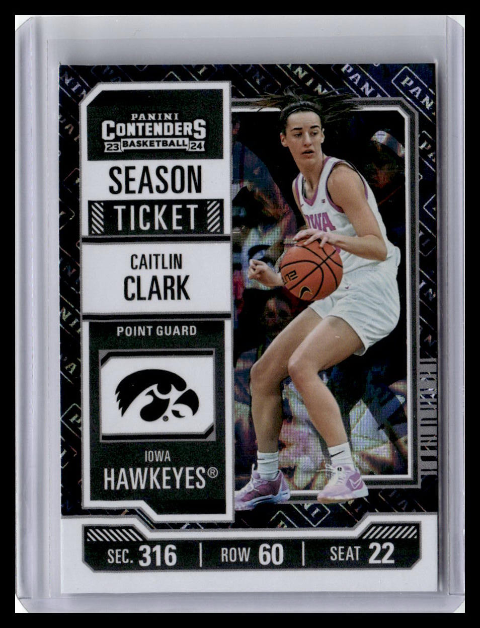 2024 Panini Contenders Caitlin Clark Season Ticket Black Foil  #CC4