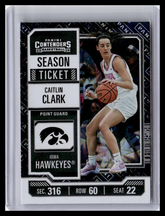 2024 Panini Contenders Caitlin Clark Season Ticket Black Foil  #CC4