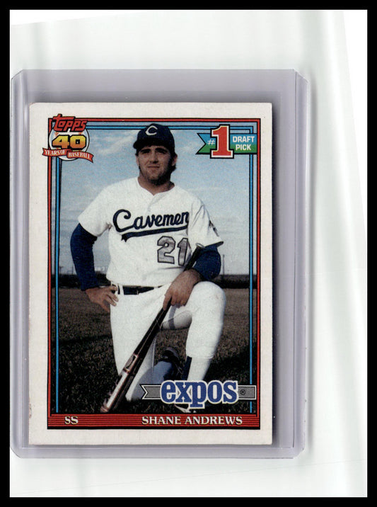 1991 Topps Shane Andrews #1 Draft Pick #74