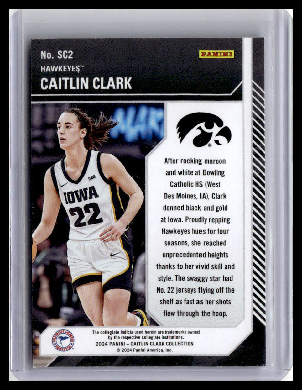 2024 Panini Contenders Caitlin Clark Collection - Caitlin Clark School Colors #SC2