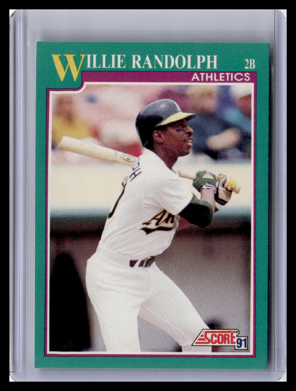 1991 Score Willie Randolph Teal Border #194
