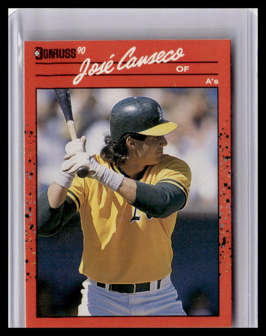 Baseball trading card of a player in a yellow jersey with a red border