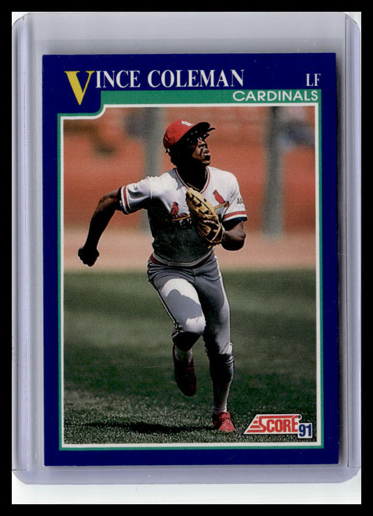 1991 Score Vince Coleman Blue Border #450