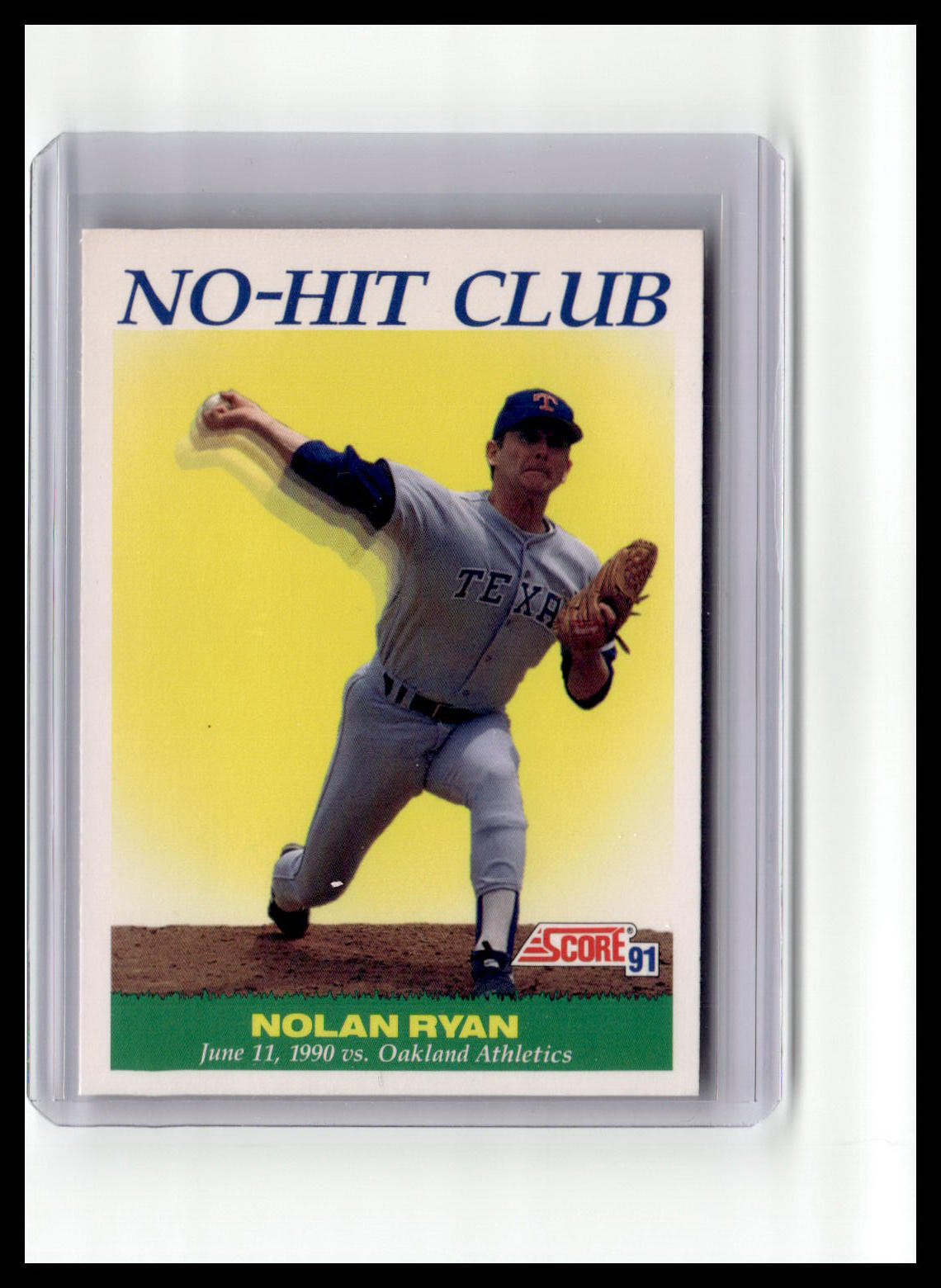 1991 Score Nolan Ryan No-Hit Club #701