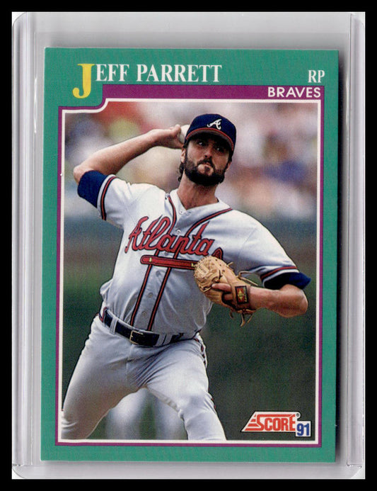 1991 Score Jeff Parrett Teal Border #565