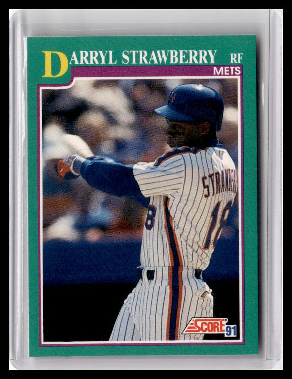 1991 Score Darryl Strawberry Teal Border #640