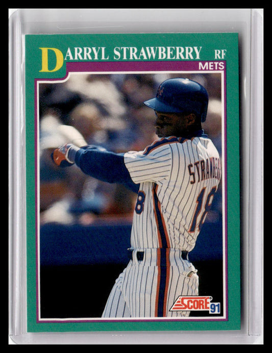 1991 Score Darryl Strawberry Teal Border #640