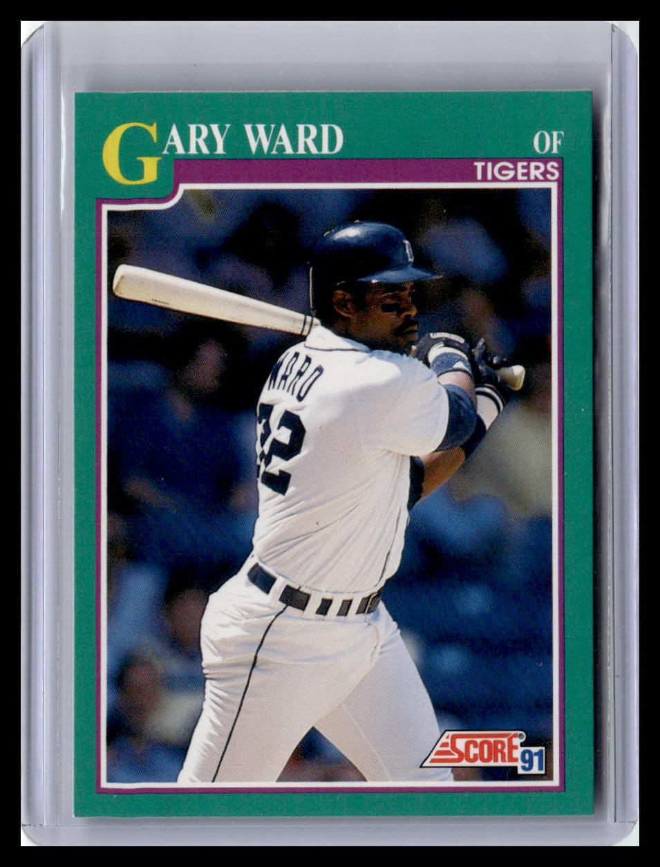 1991 Score Gary Ward Teal Border #637