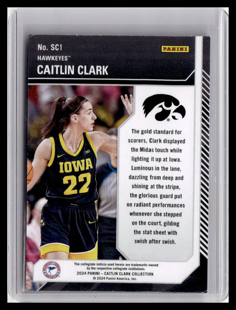 2024 Panini Caitlin Clark Collection - Caitlin Clark School Colors #SC1